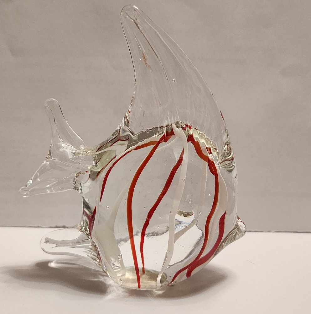 Set of 3 Vintage Blown Glass Shoal of Fish